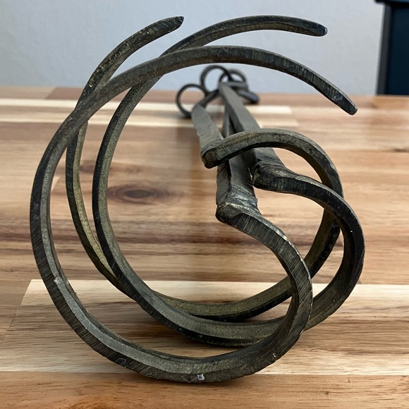 Vintage Wrought Iron Brutalist Style Candlestick Holders - Picture 9 of 10